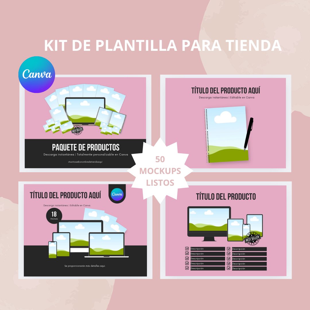 Kit de inicio de plantillas Canva para tienda